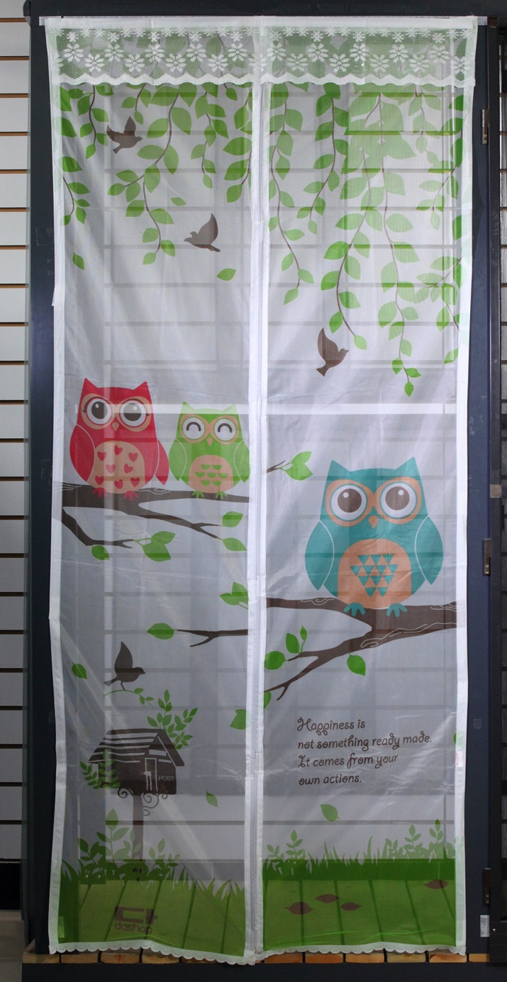 Mosquito door curtains with printed design for children