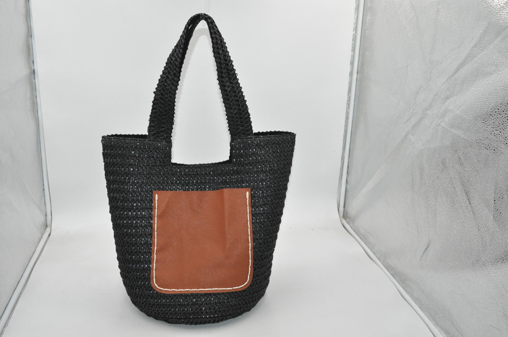 paper straw beach bag