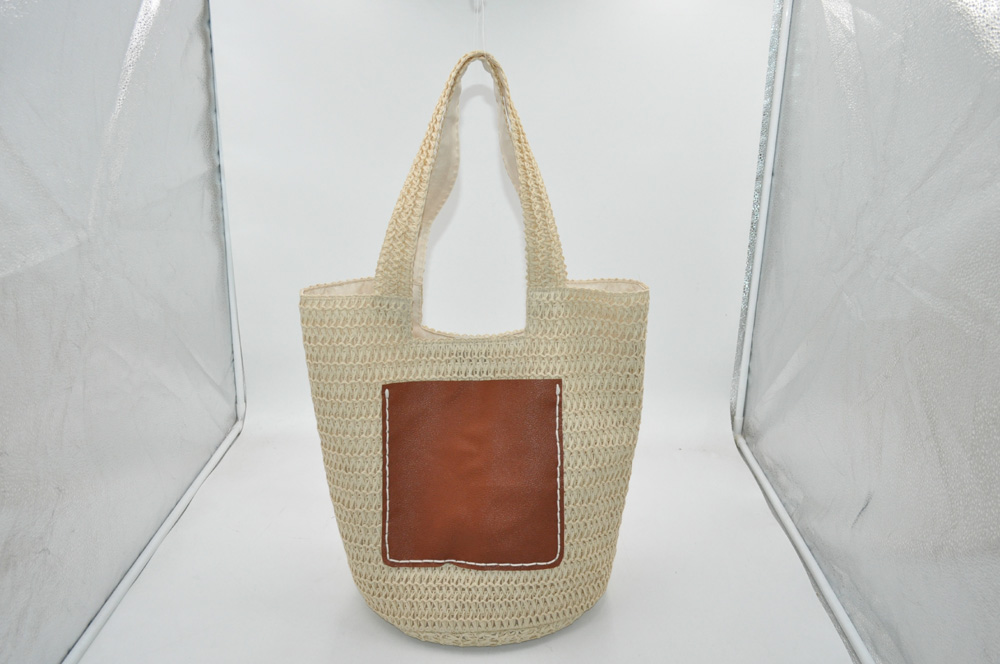 paper straw beach bag