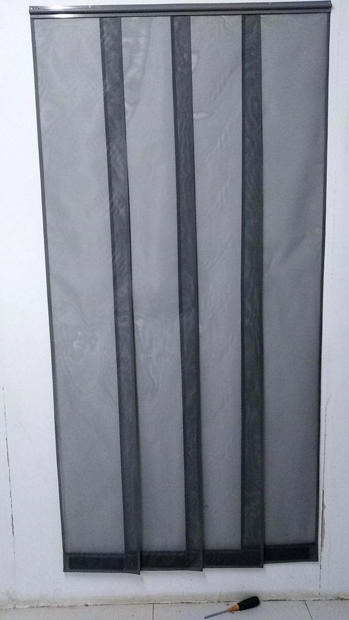 mosquito polyester door curtains in grey color