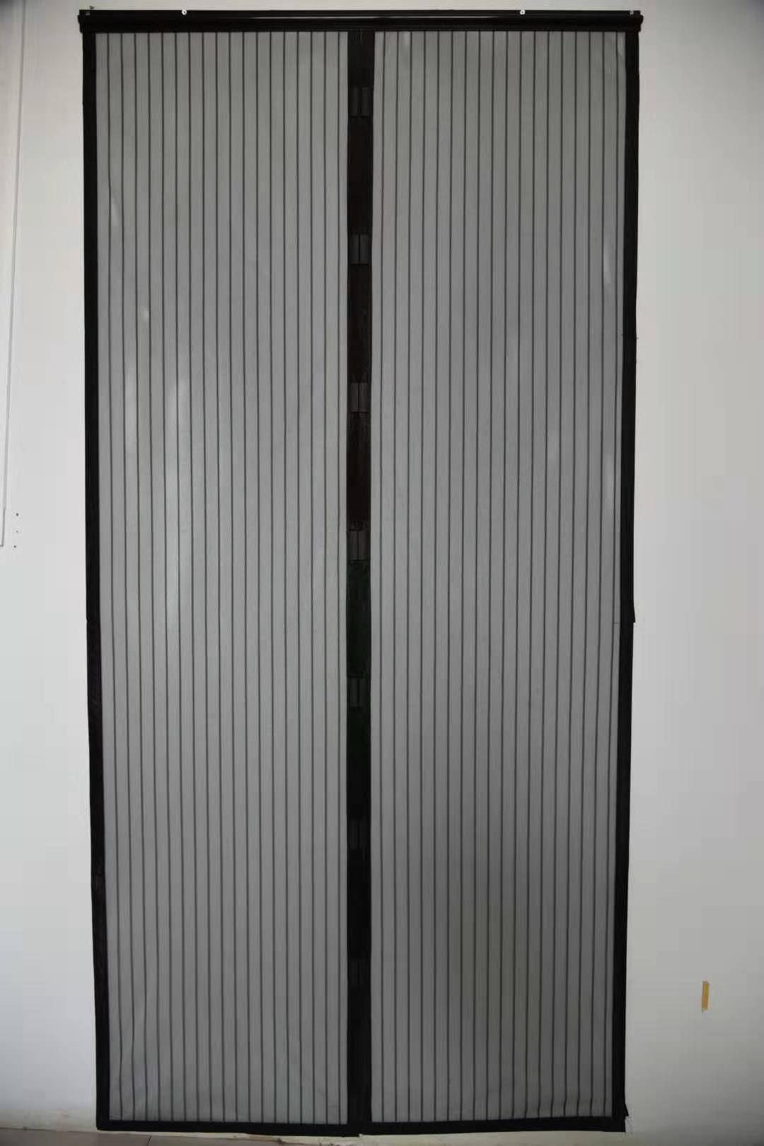 Mosquito door curtains with magnetic button