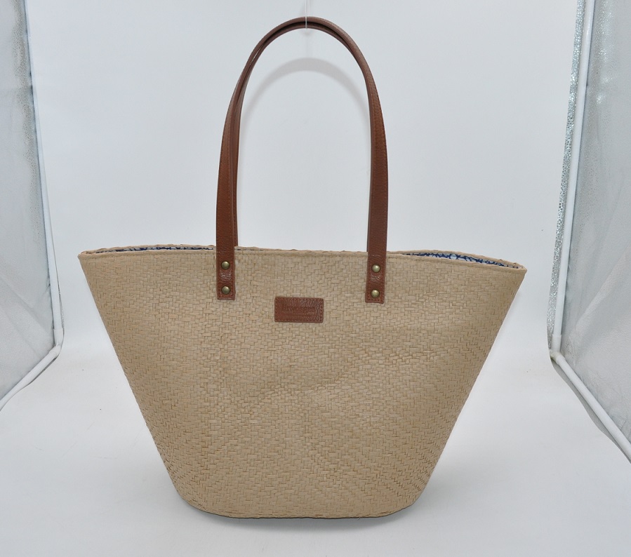 paper straw beach bag