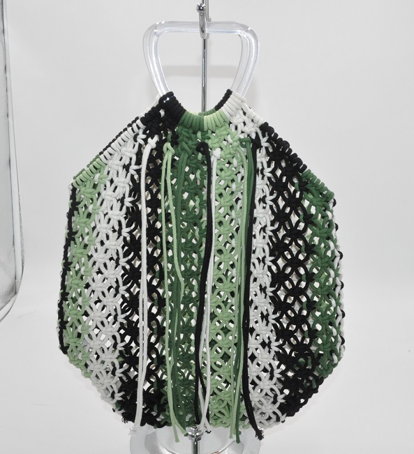 colored hand knotted bag