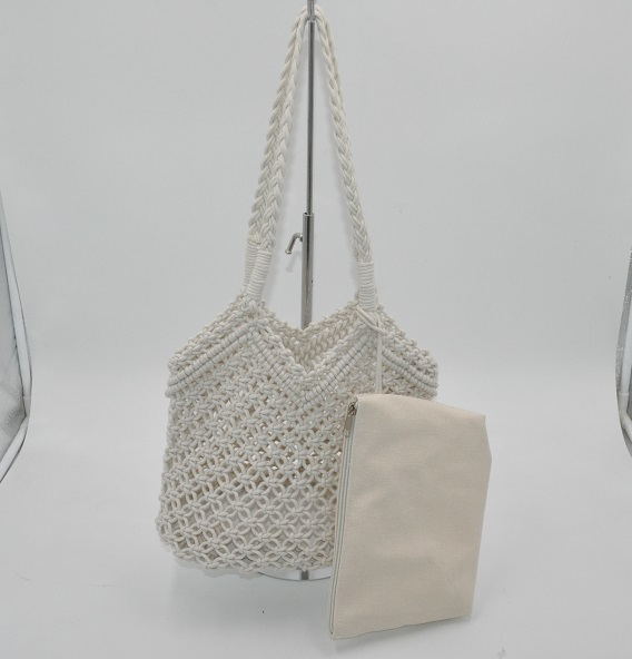 hand knotted bag and pouch