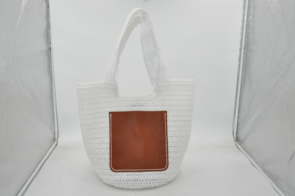 paper straw beach bag
